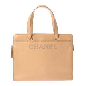 CHANEL beige hand bag 800000128593000
